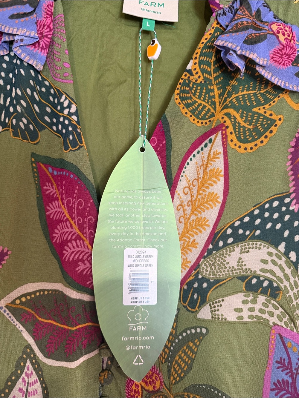 FARM Rio Wild Jungle Handkerchief Midi-Dress - Picture 10 of 16